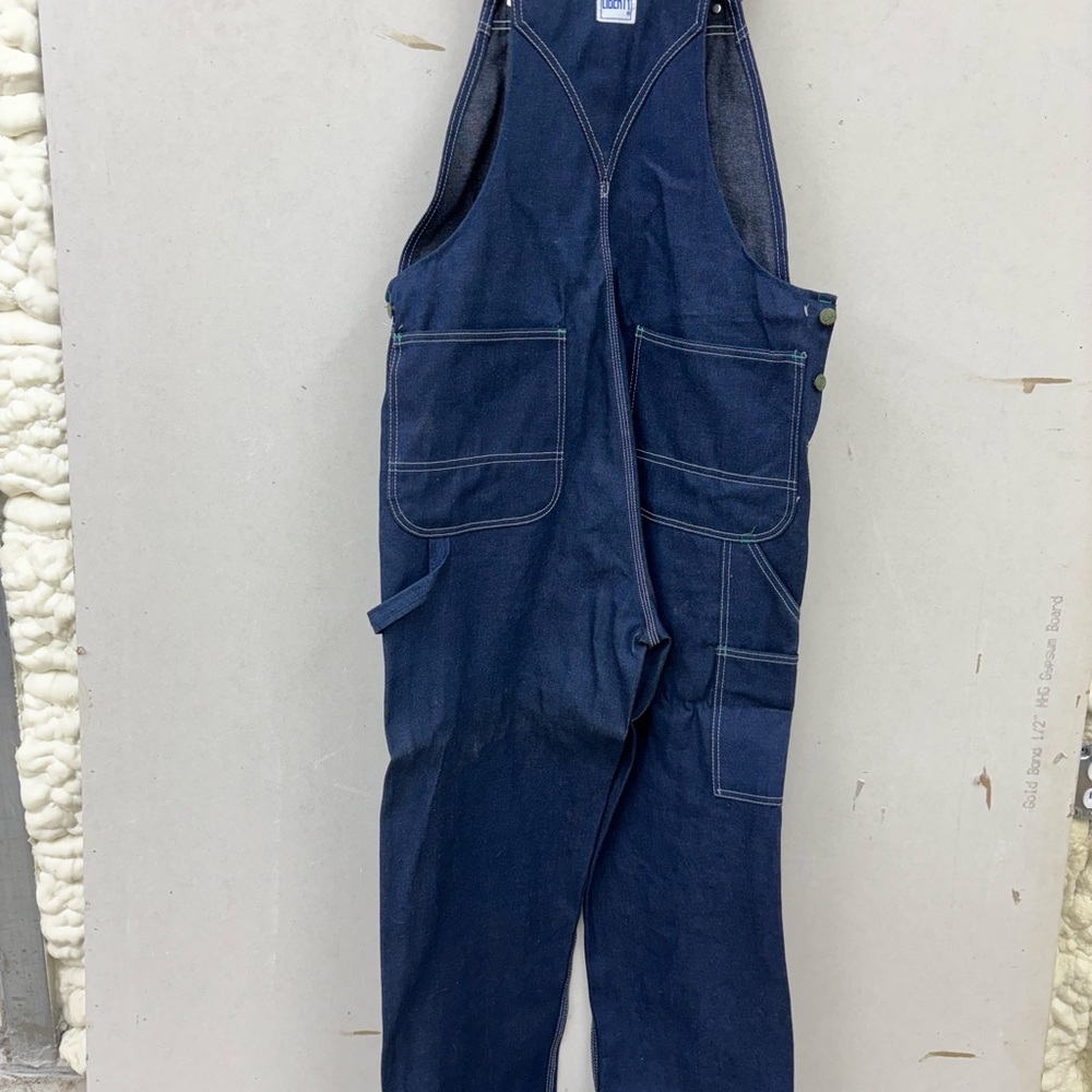 Vintage Liberty Men's denim Dark Blue Overalls size 38X32-nwot - Picture 4 of 5